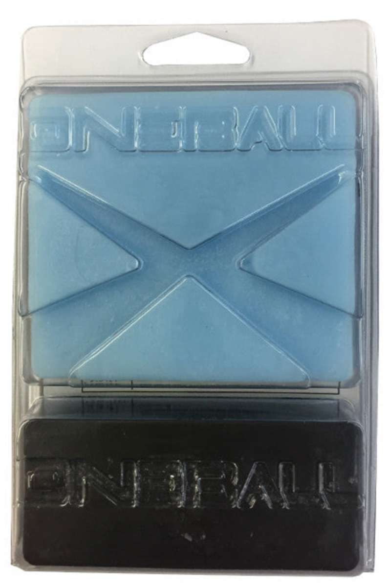 Oneball X Wax - A blue wax block with an embossed "X" on top and a logo at the bottom that reads "ONEBALL".