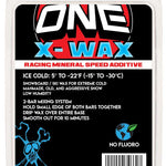 Oneball X-Wax - A red and black box with a white snowboarder on it, featuring the words "Ice Cold" in blue letters.