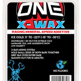 Oneball X-Wax - A red and black box with a white snowboarder on it, featuring the words "Ice Cold" in blue letters.