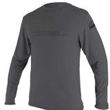 O'Neill Basic Skins Long Sleeve Sun Shirt 2022 - A long-sleeved shirt with a crew neck and a solid light gray color.