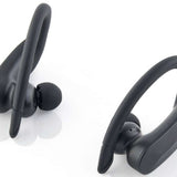 Outdoor Tech Mantas 2.0 Wireless Earbuds - Black earbuds with a small black charging case.