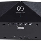 Outdoor Tech Twin Peaks Portable Speaker - Black rectangular speaker with a textured top and bottom, featuring a circular logo on the front.