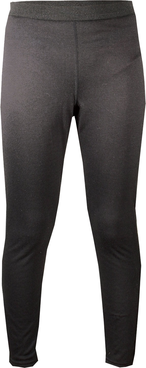 Hot Chillys Juniors' Pepper Bi-Ply 2-Layer Bottom Baselayer - A black baselayer with a pepper pattern on the front and solid color on the back.