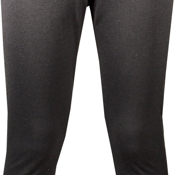 Hot Chillys Juniors' Pepper Bi-Ply 2-Layer Bottom Baselayer - A black baselayer with a pepper pattern on the front and solid color on the back.