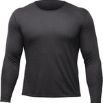 Hot Chillys Men's Pepper Skins Crew Top Baselayer - A dark gray crew neck top with a pepper skin pattern on the front and back.