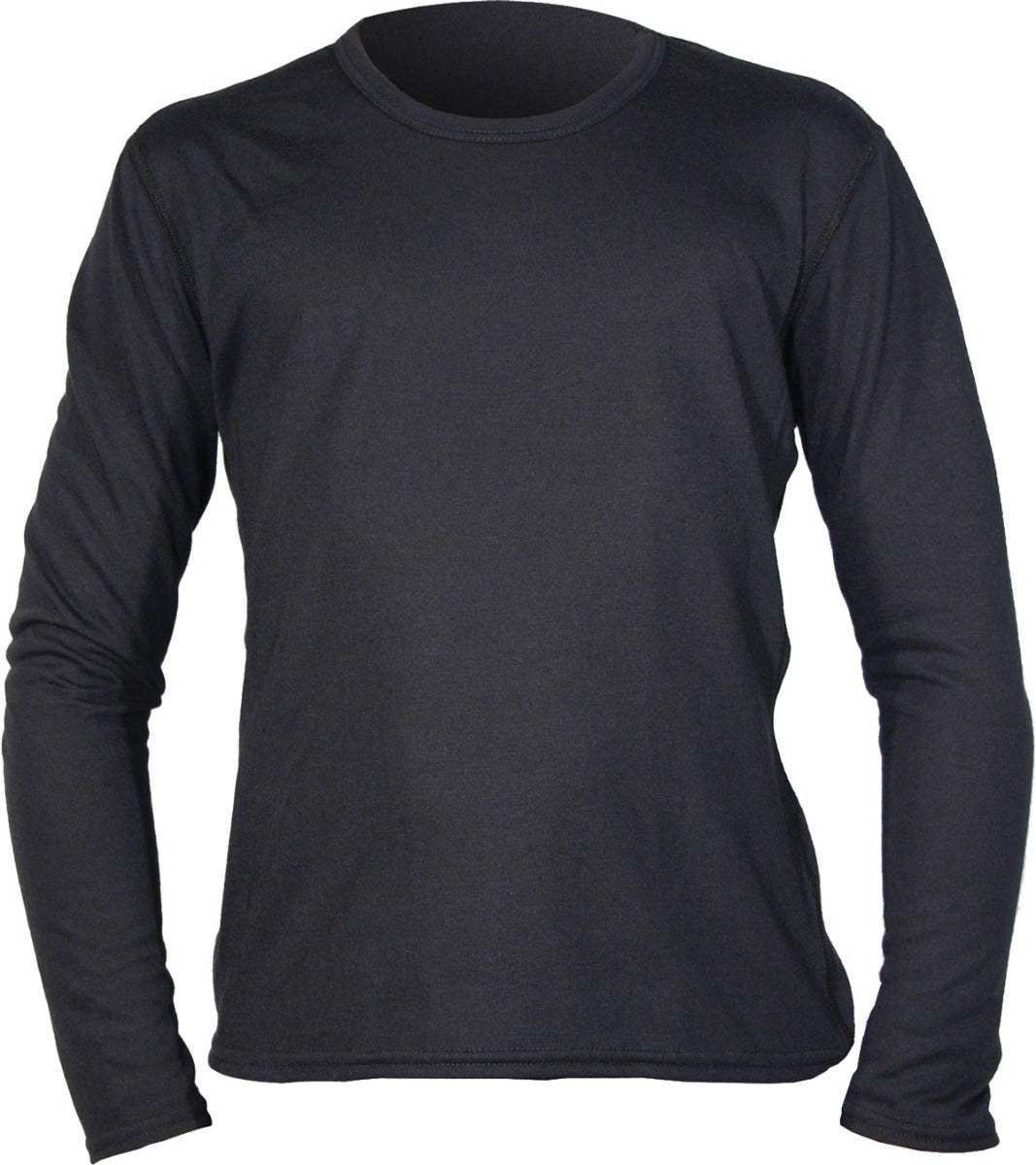 Hot Chillys Juniors' Pepper Skins Crew Top Baselayer - A black crew-neck top with a pepper skin pattern on the front and back.