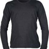 Hot Chillys Juniors' Pepper Skins Crew Top Baselayer - A black crew-neck top with a pepper skin pattern on the front and back.