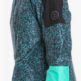 Quiksilver High Altitude 2L GORE-TEX Shell Jacket 2023 - A black jacket with a subtle purple pattern and purple accents on the hood, zipper, and logo.