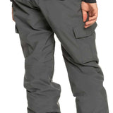 Quiksilver Porter Insulated Pant 2024 - A pair of dark gray snow pants with a white logo on the back pocket.