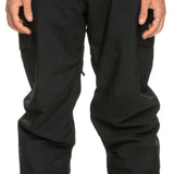 Quiksilver Porter Insulated Pant 2024 - Black pants with zippered pockets and adjustable waistband.