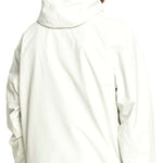 Quiksilver Steeze Shell Jacket 2024 - A white jacket with a hood, worn by a model facing away from the camera.