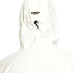 Quiksilver Steeze Shell Jacket 2024 - A white jacket with a hood and black zipper.