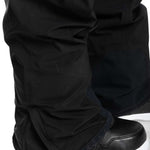 Quiksilver Utility Shell Pant 2023 - Black snow pants with zippered leg openings and a black zipper on the right side of the waistband.