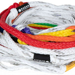 Radar Control Mainline Tow Rope 2023 - White tow rope with black and white logo on handle.