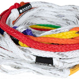Radar Control Mainline Tow Rope 2023 - White tow rope with black and white logo on handle.