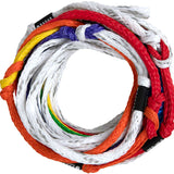 Radar Control Mainline Tow Rope 2023 - Black tow rope with white stitching and silver metal hardware.