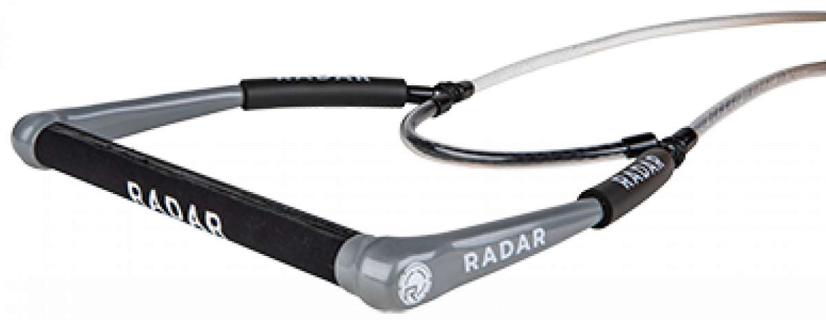 Radar Deep V Handle 2023 - Black handle with white lettering, featuring a distinctive "V" shape and a small logo on the side.