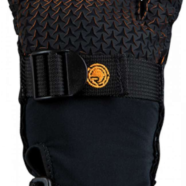 Radar Hydro A Inside Out Glove 2023 - Black glove with orange stitching and a textured palm.