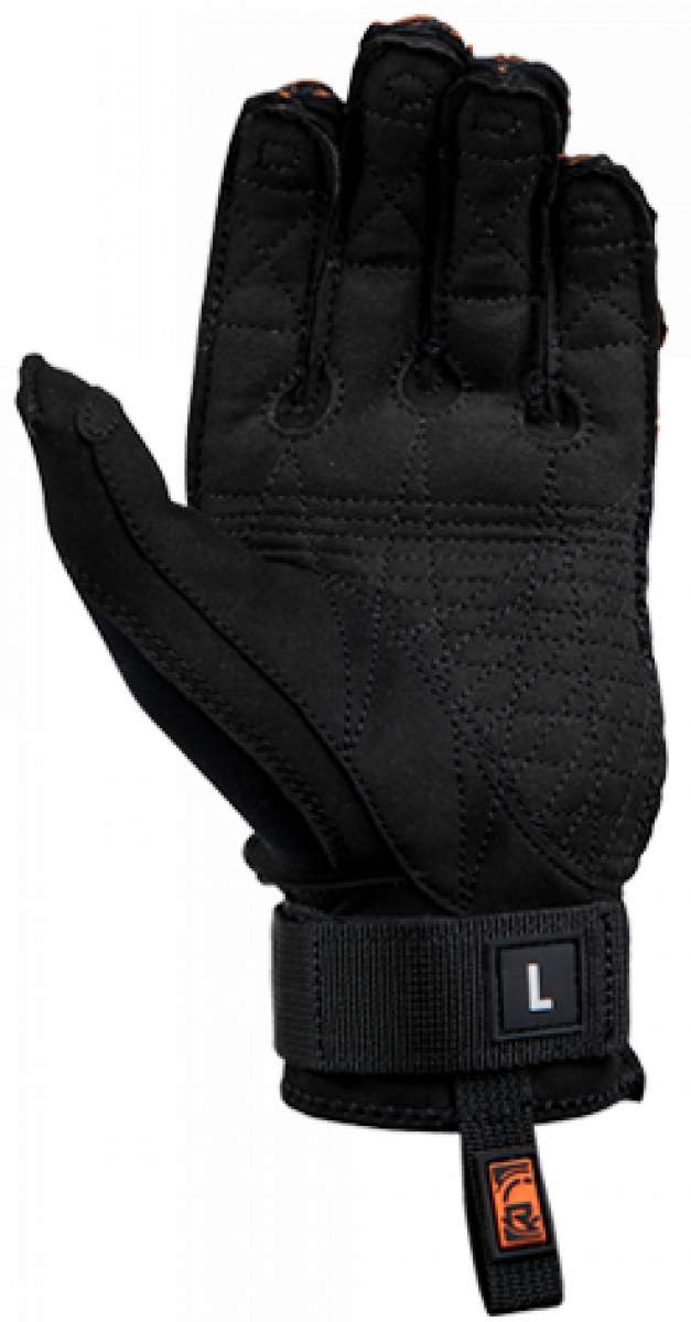 Radar Hydro A Inside Out Glove 2023 - Black glove with orange accents and a textured palm.