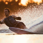 Radar Vapor Pro Build Slalom Waterski 2022 - A waterski with a sleek, aerodynamic design and a glossy finish.