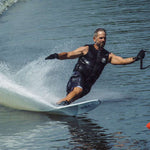 Radar Vapor Pro Build Slalom Waterski 2022 - A waterski with a sleek, aerodynamic design and a glossy finish.