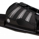 Radar Vector BOA ARTP 2023 - Black water ski binding with silver accents and white logo on top of left boot.