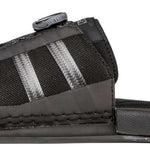 Radar Vector BOA ARTP 2022 - Black water ski bindings with silver accents and white straps.