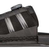 Radar Vector BOA ARTP 2022 - Black water ski bindings with silver accents and white straps.