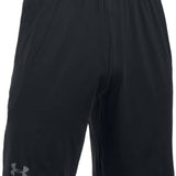 Under Armour Men's Raid 10" Short - A pair of black athletic shorts with an elastic waistband and a small logo on the left leg.