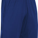 Under Armour Men's Raid 10" Short - A pair of navy blue athletic shorts with an elastic waistband and two side pockets.