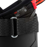 Rossignol Men's Allspeed Pro 120 Ski Boot 2020-2021 - Black ski boot with a silver buckle on top and a red strap on the side.