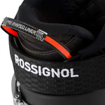Rossignol Men's Allspeed Pro 120 Ski Boot 2020-2021 - Black ski boot with white lettering and silver buckles.