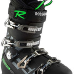 Rossignol Men's Allspeed Pro 100 Ski Boot 2020-2021 - Black ski boot with silver buckles and straps.
