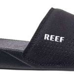 Reef One Slide 2022 - Black slide with a textured footbed and a single strap across the top of the foot.