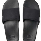 Reef One Slide 2022 - Black slide-on sandal with a thick strap across the top and a textured footbed.