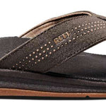 Reef Ortho-Seas Sandal - A pair of brown sandals with a strap across the top and a toe post.