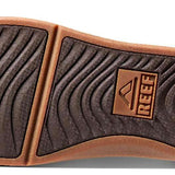 Reef Ortho-Seas Sandal - Brown sandals with a woven strap and brown rubber toe bumper.