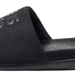 Reef X Life Is Good Women's Slide 2022 - Black slide with a textured footbed and embossed logo on the strap.