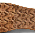 Reef Women's X Life Is Good Sandal 2022 - Brown sandals with tan straps and a woven pattern on the footbed.