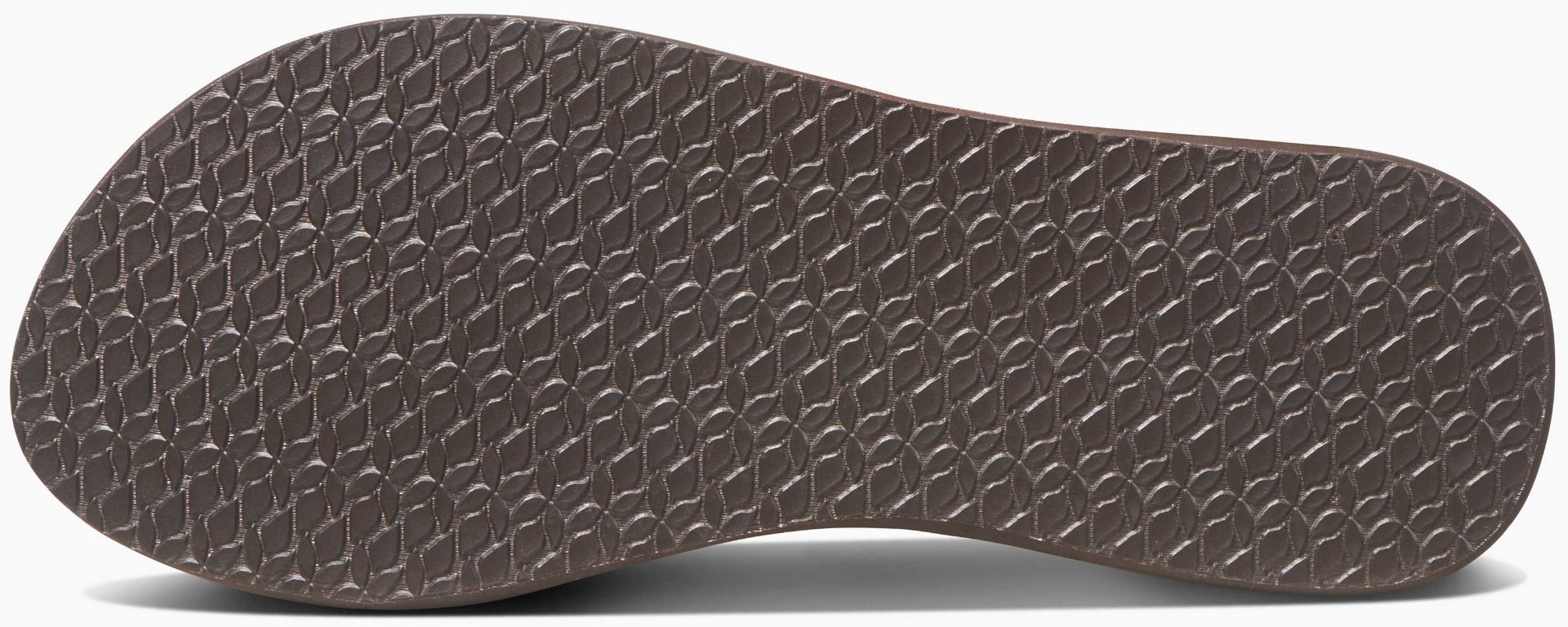 Reef Women's Zen Love Sandal 2020 - A brown sandal with a woven strap and a small, circular logo on the side.