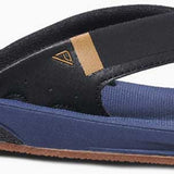 Reef Men's Fanning Low Sandal 2020 - A blue sandal with a brown sole and strap.