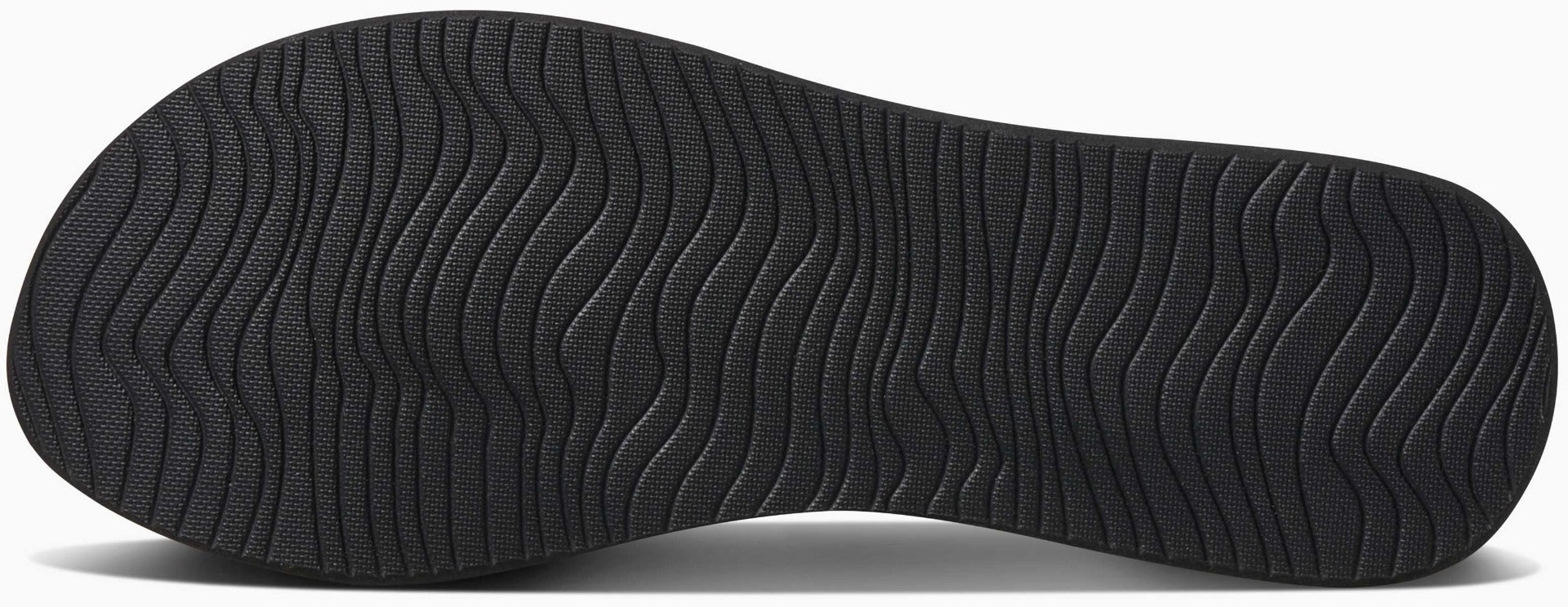 Reef Women's Bliss-Full Sandal - A black sandal with a textured sole and a strap that wraps around the ankle.