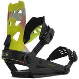 Ride A-8 Snowboard Bindings 2022 - Black bindings with silver screws and black straps.