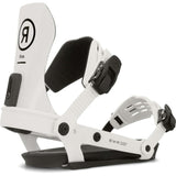 Ride A-10 Snowboard Bindings 2024 - White bindings with black buckles and straps.