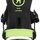 Ride A-10 Snowboard Bindings 2024 - Black bindings with silver screws and buckles.