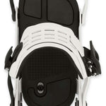 Ride A-10 Snowboard Bindings 2024 - Black bindings with silver screws and black straps on a white background.