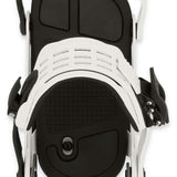 Ride A-10 Snowboard Bindings 2024 - Black bindings with silver screws and black straps on a white background.