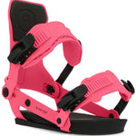 Ride A-9 Snowboard Bindings 2024 - Black bindings with silver screws and black straps on a white background.