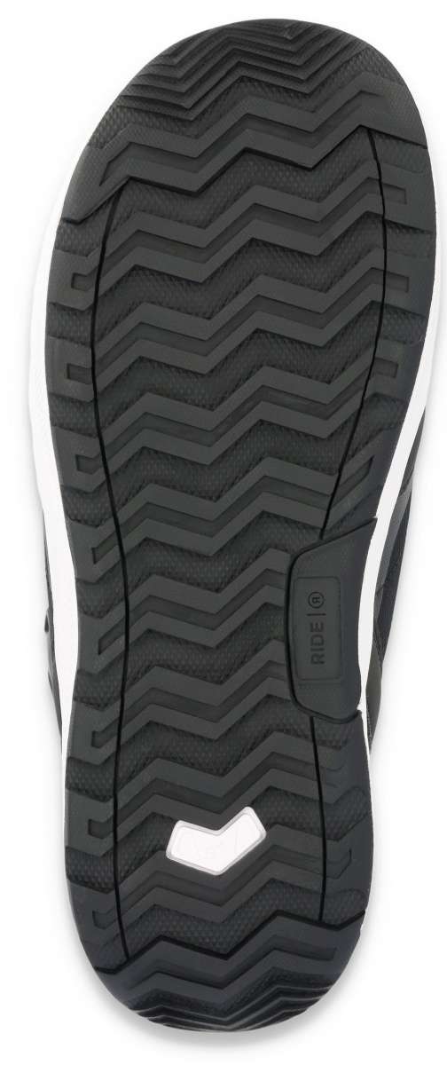 Ride Anchor Snowboard Boot - Black snowboard boot with a textured pattern on the sole and heel.