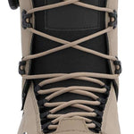 Ride Anchor Snowboard Boot 2023 - Black snowboard boots with white laces and a black logo on the side.